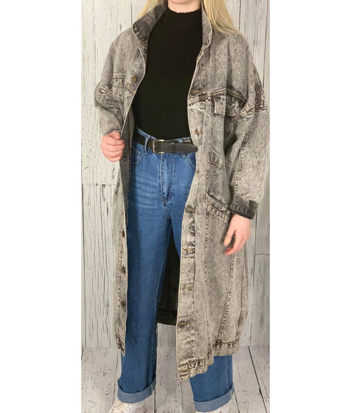 Ada acid wash jeans trench