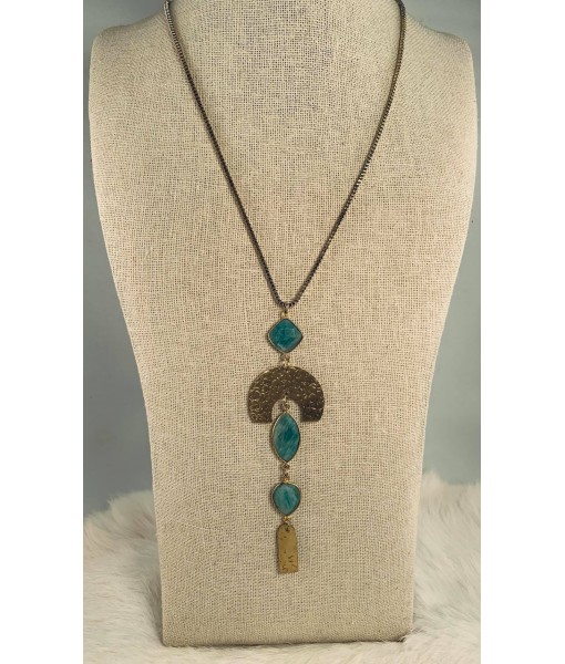 Gold and turquoise necklace