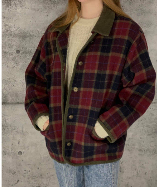 Sequence plaid coat