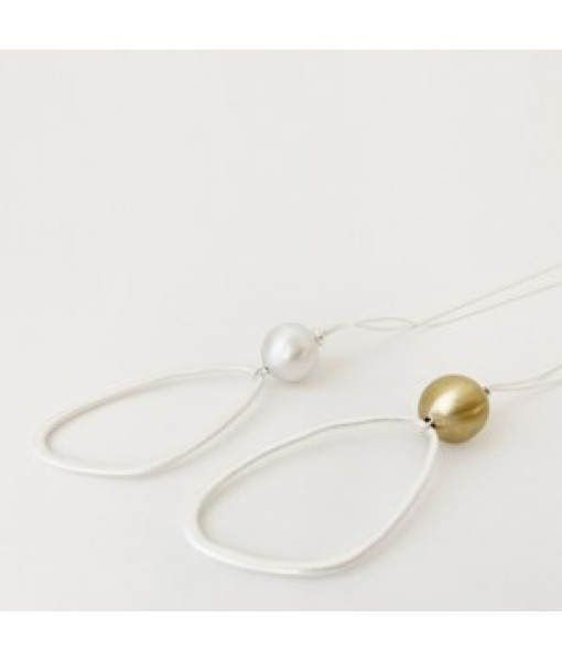 Ring/pearl long necklace